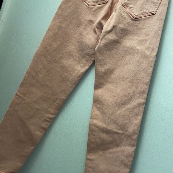 New Stradivarius Mom Fit Jeans in Pink Coral 32 - Picture 8 of 10